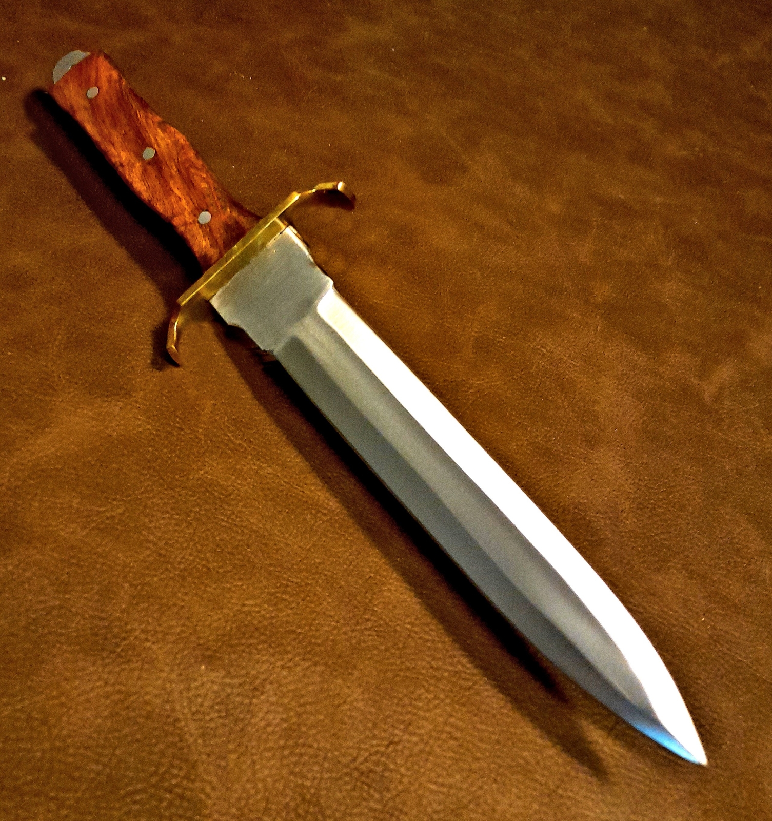 11.5″ Combat Commando Dagger Double Edge Throwing Knife w/Leather Sheath