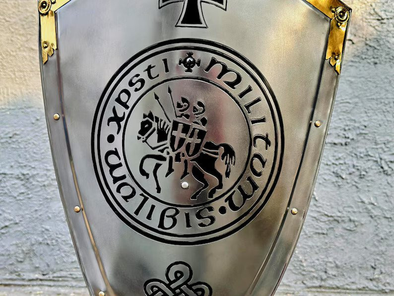 Templar Knight King Shield Replica Ideal Christmas Gift for Boys and Collectors