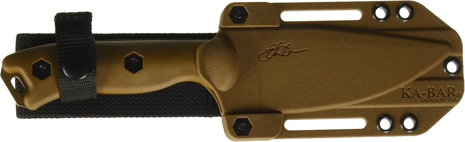 4.5″ Drop Point Fixed Blade Knife, Flat Dark Earth 1095 Carbon Steel, Durable