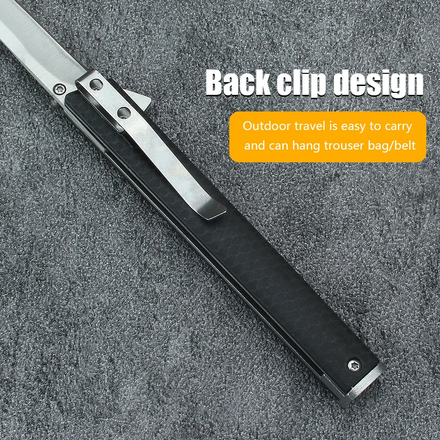 M390 Composite Fiber Jack Knives Tanto Flip Composite Fiber Handle Pocket -US-1X