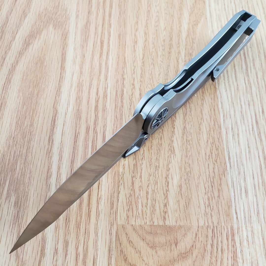 Rike Knife Tissto 1 Folding Knife 3.75″ Bohler M390 Steel Blade Titanium Handle