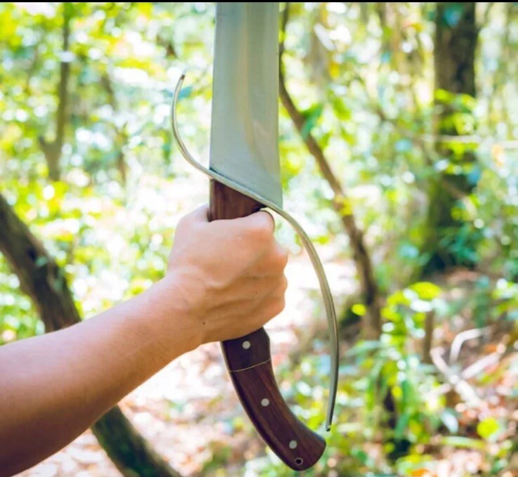 Custom Handmade Carbon Steel Blade Viking Machete Sword | Hunting Sword Camping