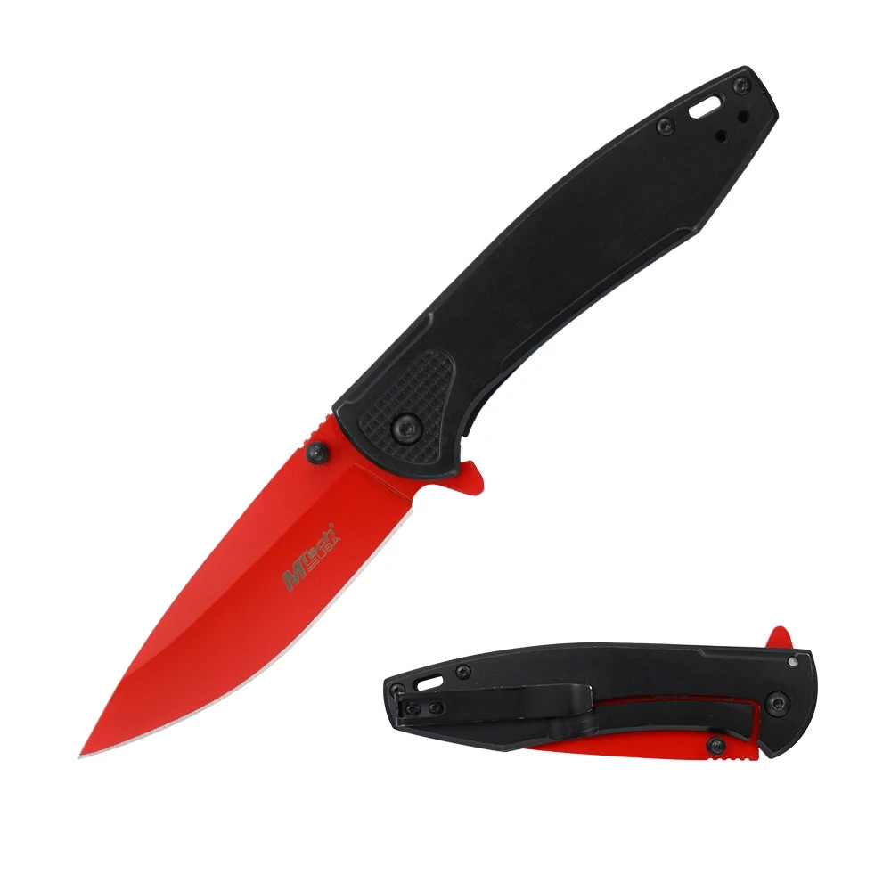 8.10″ MTech Spring Assisted Knife w/Aluminum Handle and Reversible Pocket Clip