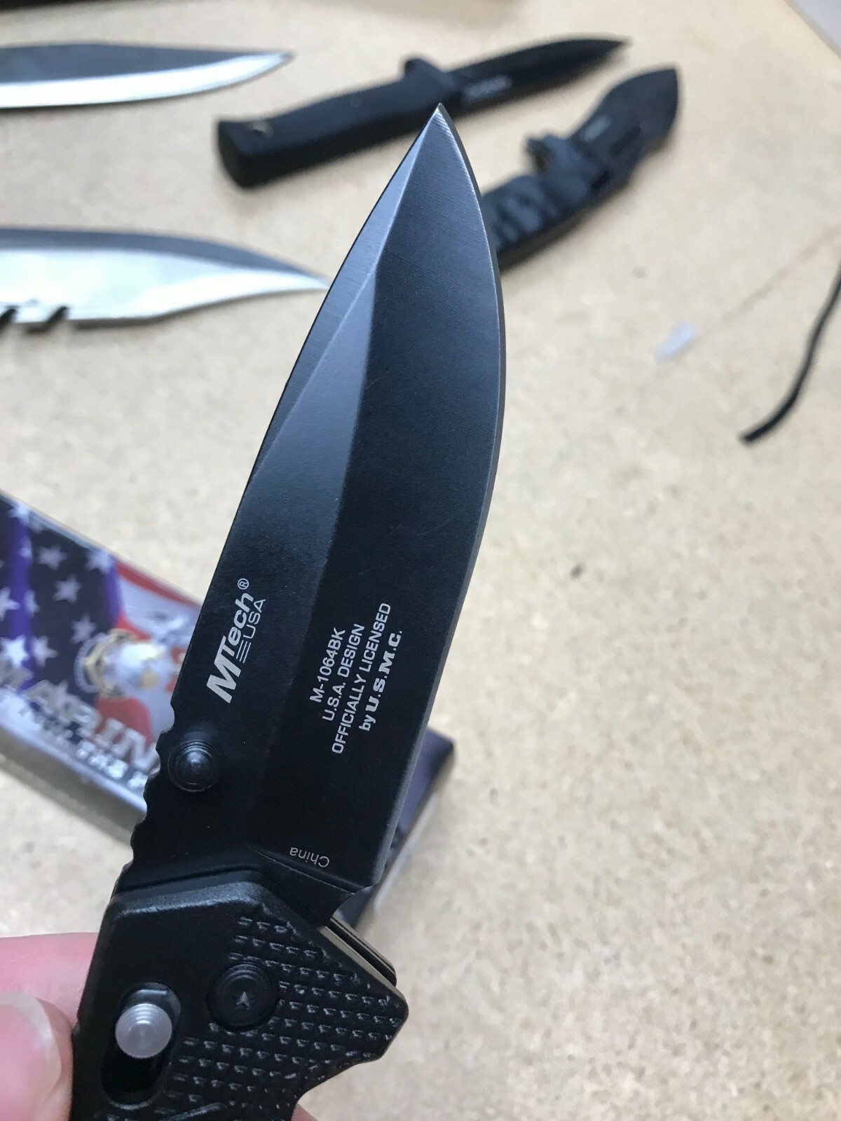 USMC MANUAL FOLDING KNIFE 8.75″ OAL M-1064BK INCLUDES STAMPLED POCKET CLIP