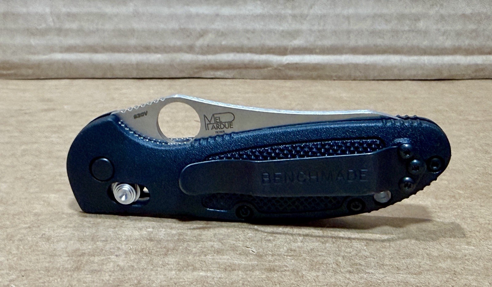 Benchmade 555-S30V Mini Griptilian Black Grivory Sheepsfoot Pocketknife w/Box
