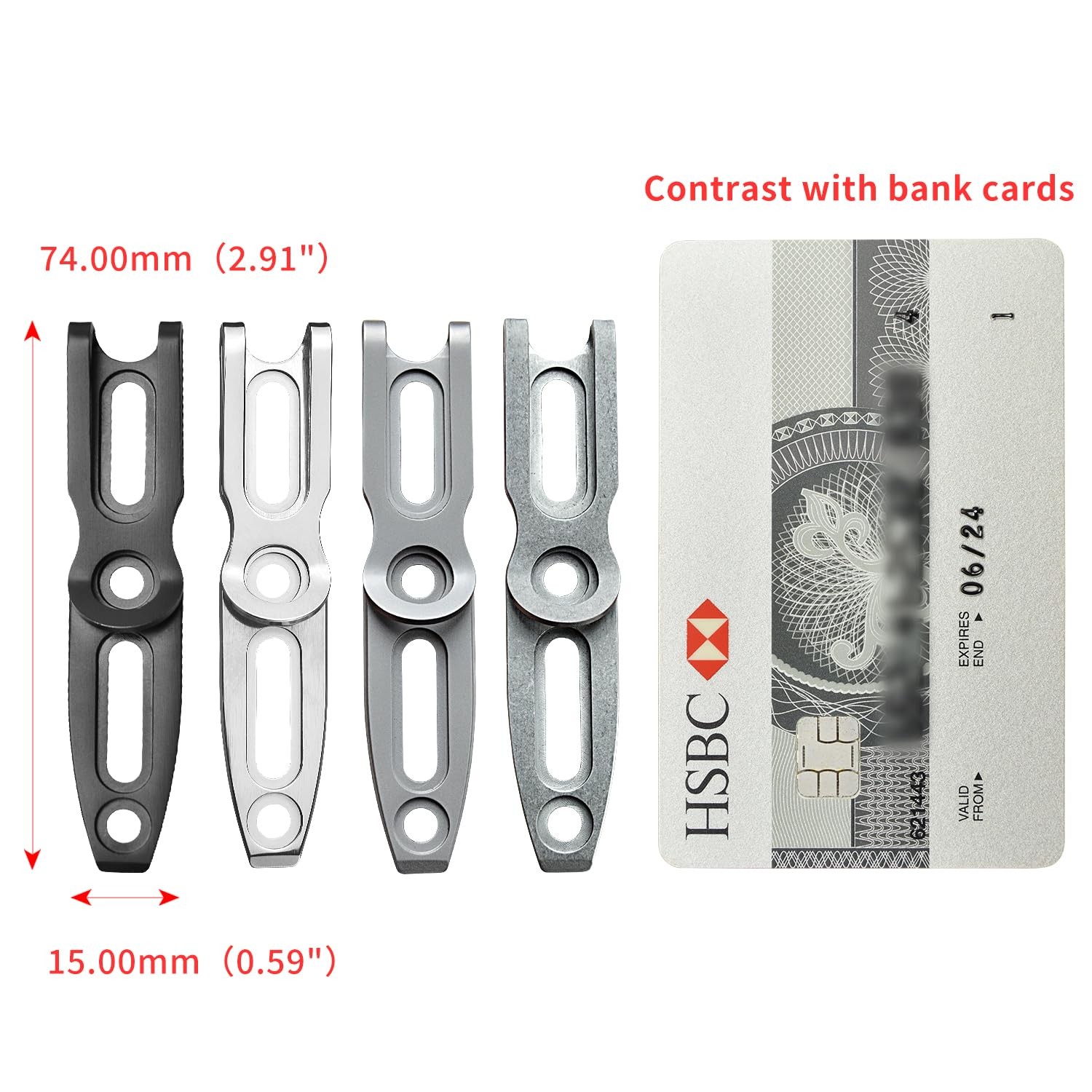 TONIFE Pocket Clip for Kydex Sheath Outdoor Knife Accessory with Multiple Hol…