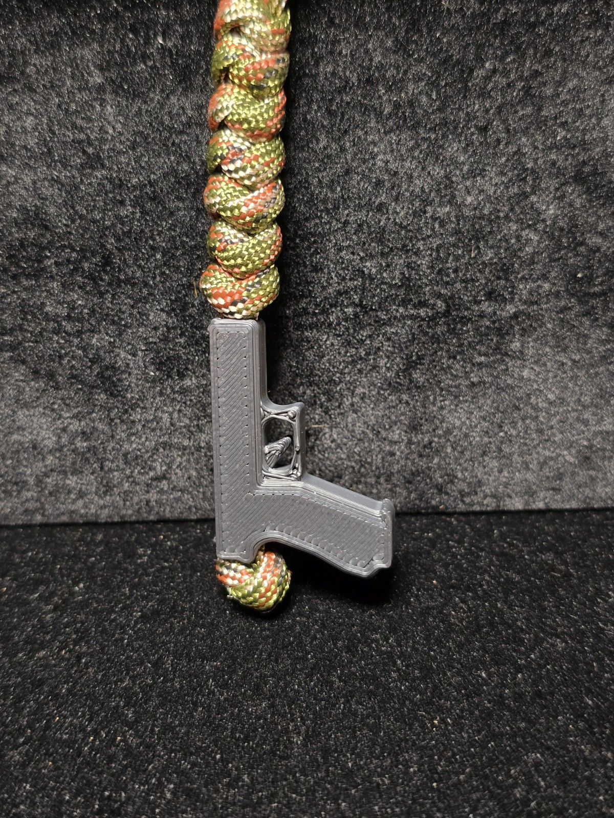 «Glock» EDC Folding/Fixed Knife Zipper Pull Paracord Lanyard 3d Printed Bead
