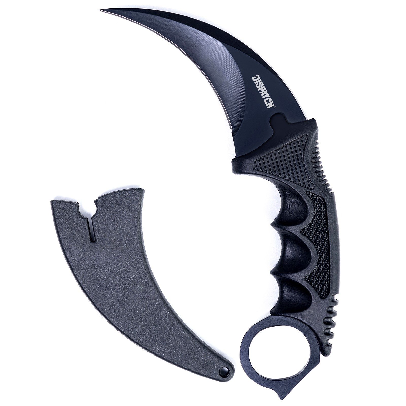 7.5″ Military Combat Tactical Karambit Fixed Blade Neck Knife withSheath Black