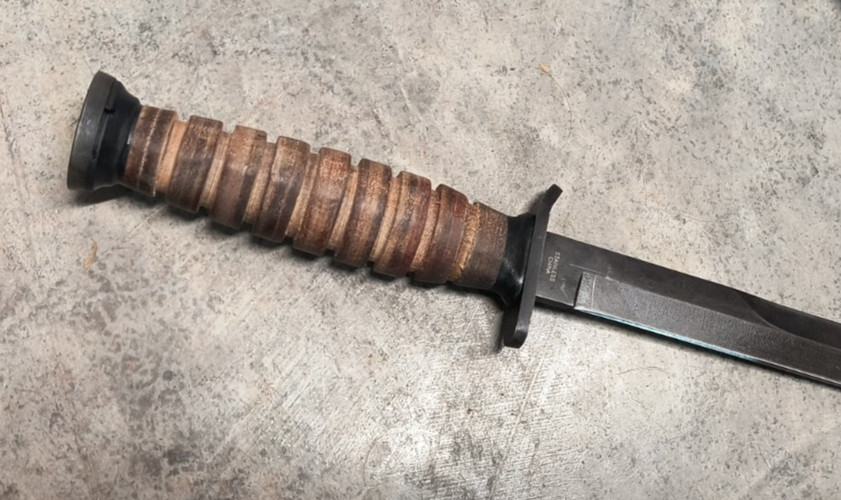 Vintage Knife/Bayonet M7 USA w/ Scabbard M8A1 Genuine Military Issue Tactical