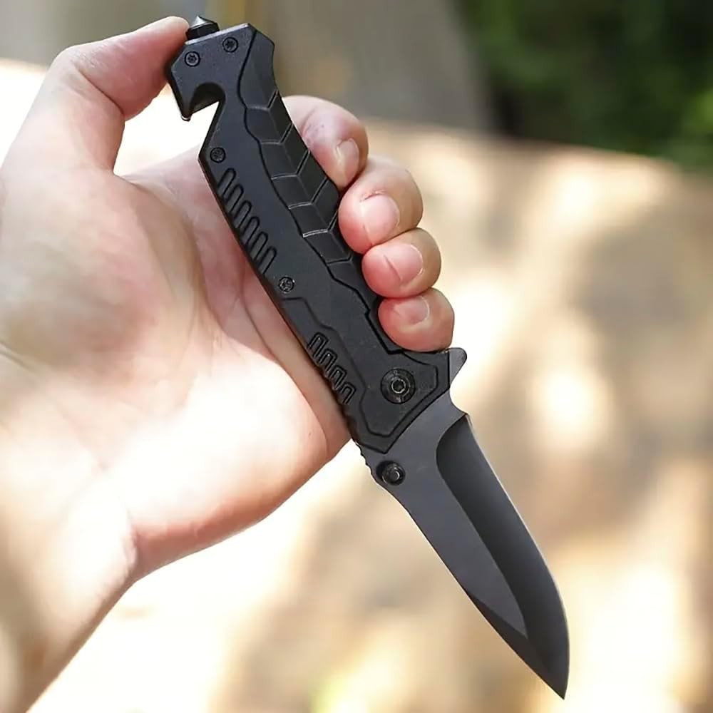 Outdoor Knife Folding Knife Spring Open Assist Survival Hunting Tactical Knife