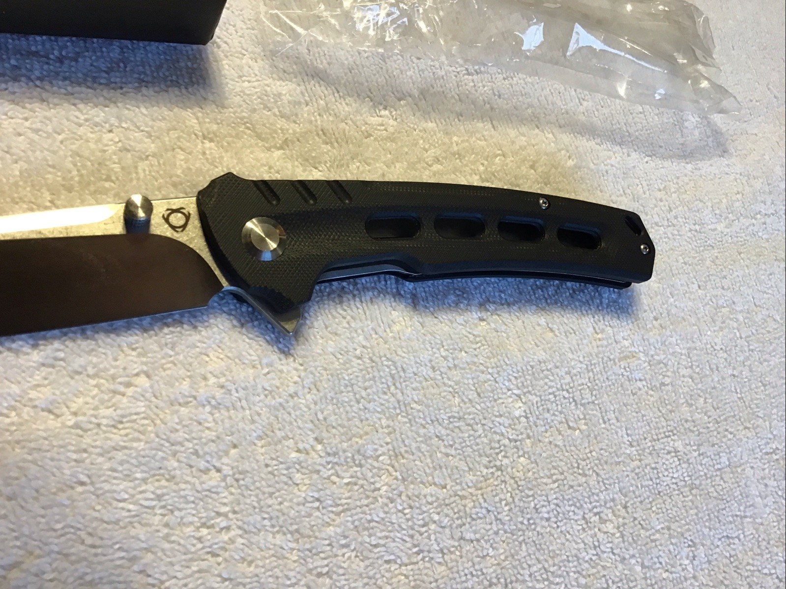 SIxLeaf SL-56 Pocket Knife Black G10 Handle 9Cr14MoV Plain Edge, U.S. Seller