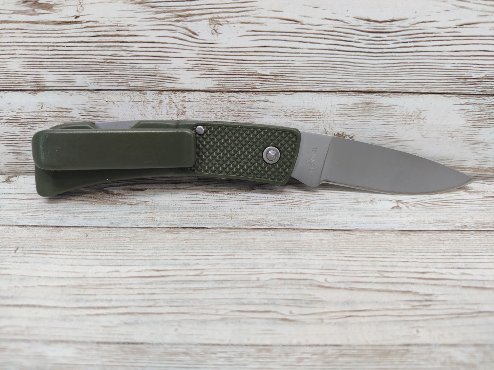 Mini 420 Stainless Steel Folding Pocket Knife, Back Lock Pocket Clip