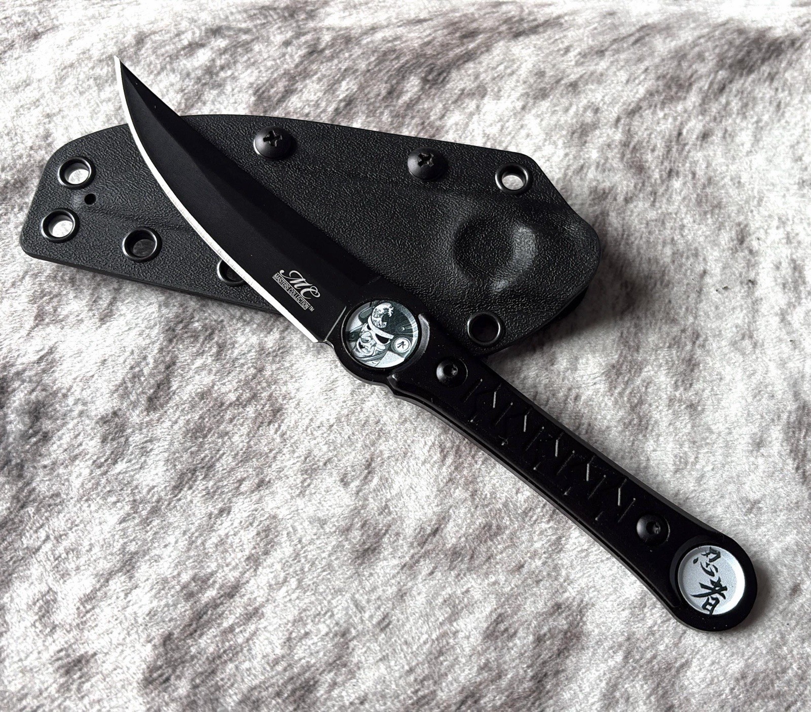 19cm Fixed Blade Knife Kydex Sheath Full Tang Back Pocket Clip Horizontal Carry