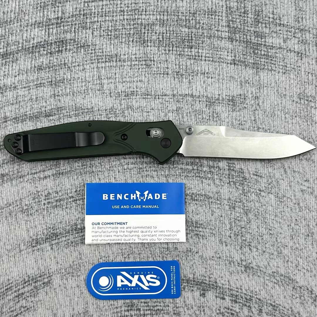 Benchmade Osborne/940 CPM-S30V Stainless Steel 3.4″Aluminum/Green Folding Knife