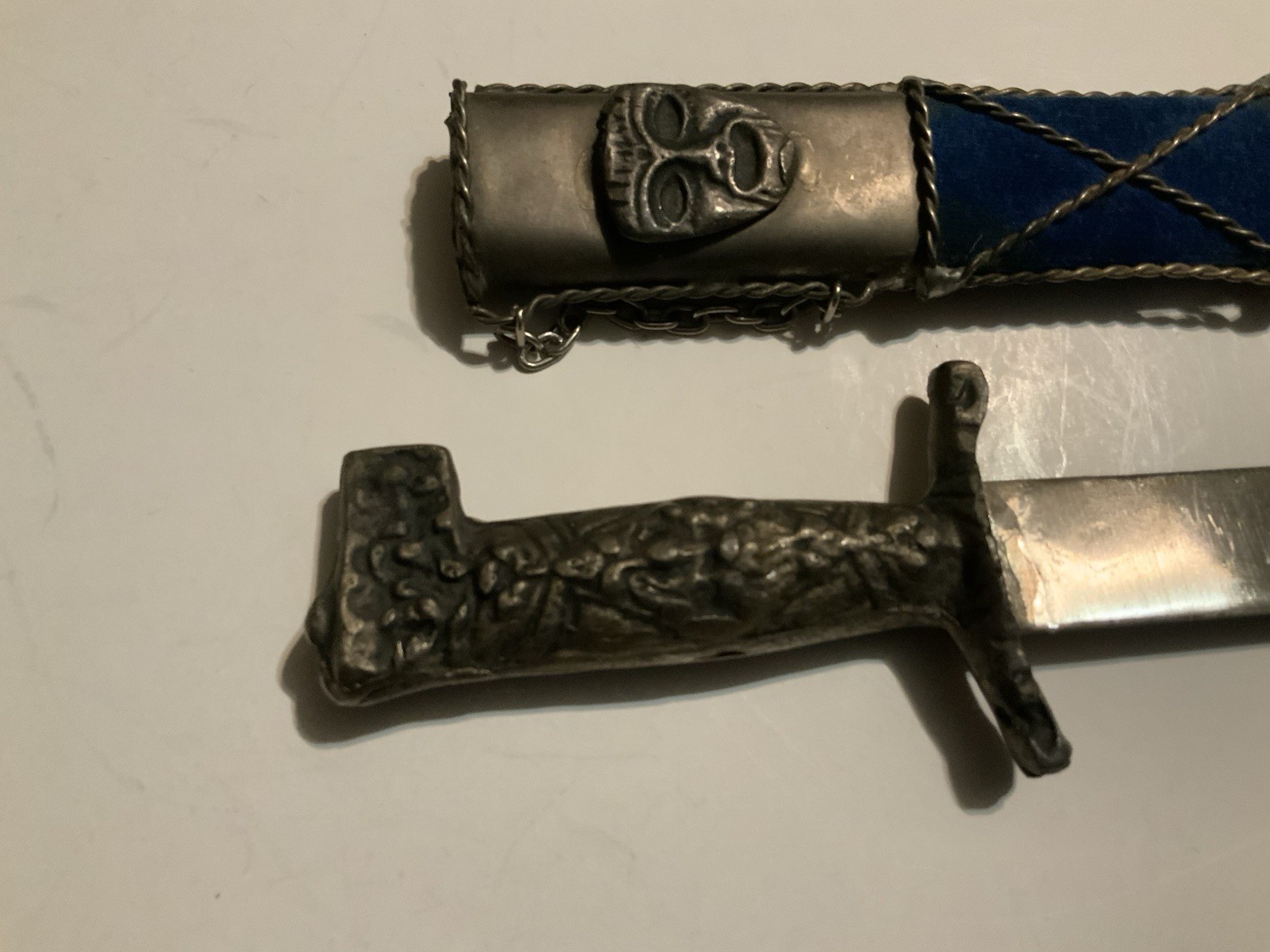Vintage Greek Dagger Blue Marked 1821 On Blade