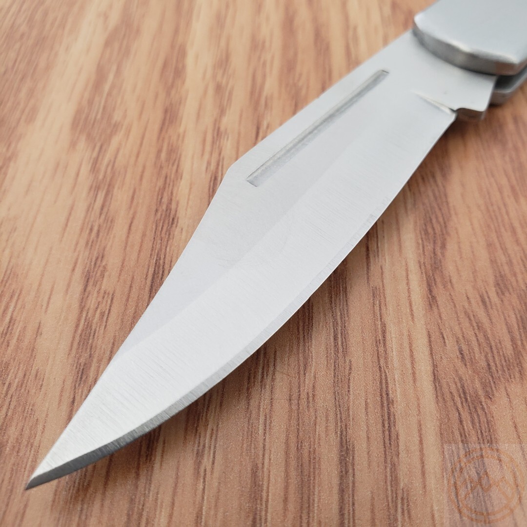Rite Edge Lockback Folding Knife 3.25″ Stainless Steel Clip Blade Wood Handle