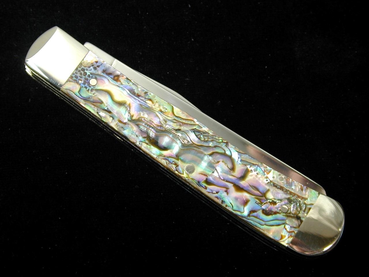 CASE XX 2024 ABALONE PEARL TRAPPER KNIFE COINED BOLSTER RARE 12000 NIB 8254 SS