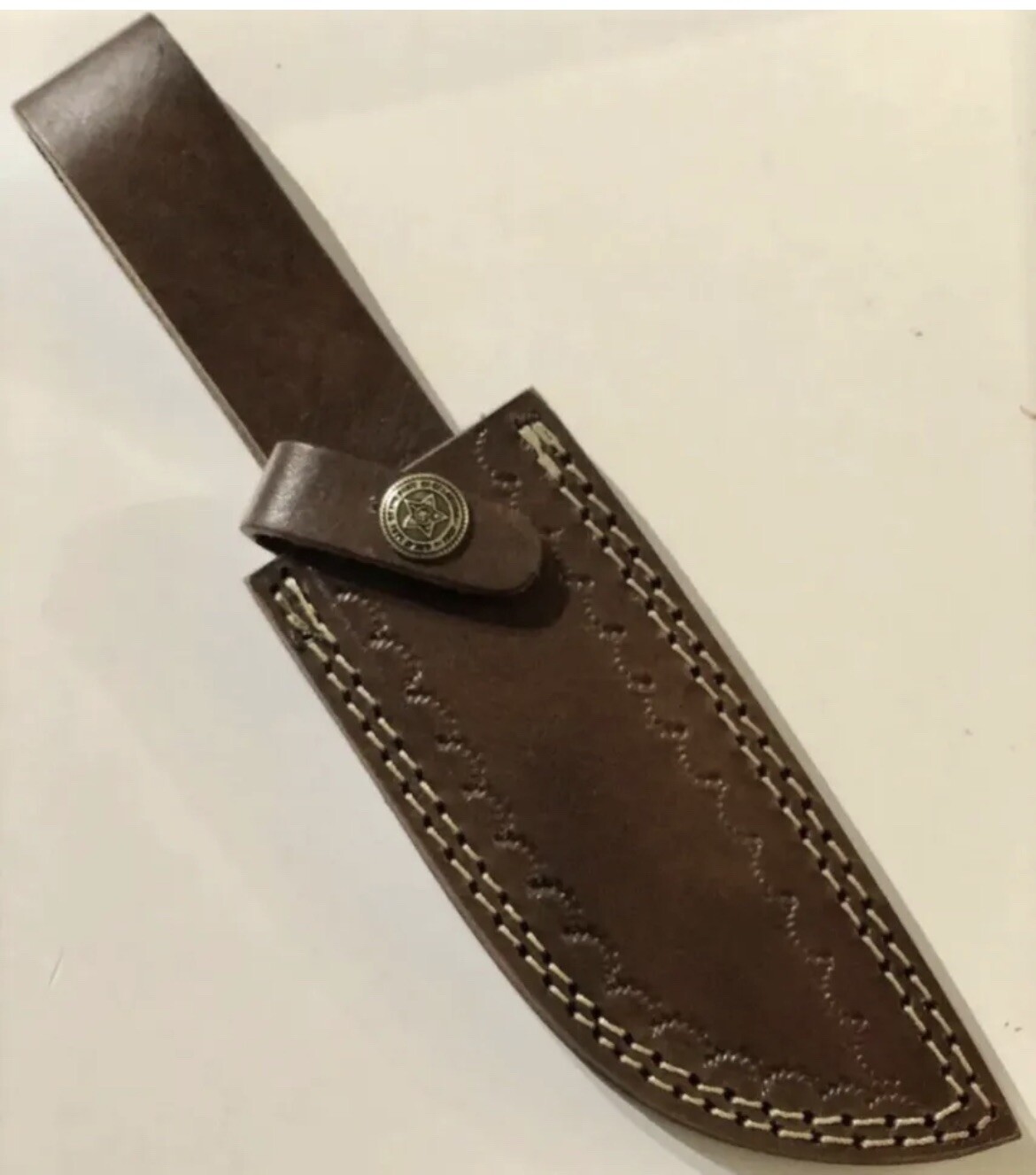 CUSTOM HANDMADE DAMASCUS STEEL HUNTING SKINNING KNIFE DEER STAG HANDLE SURVIVAL