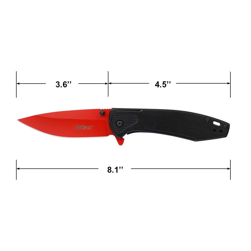 8.10″ MTech Spring Assisted Knife w/Aluminum Handle and Reversible Pocket Clip