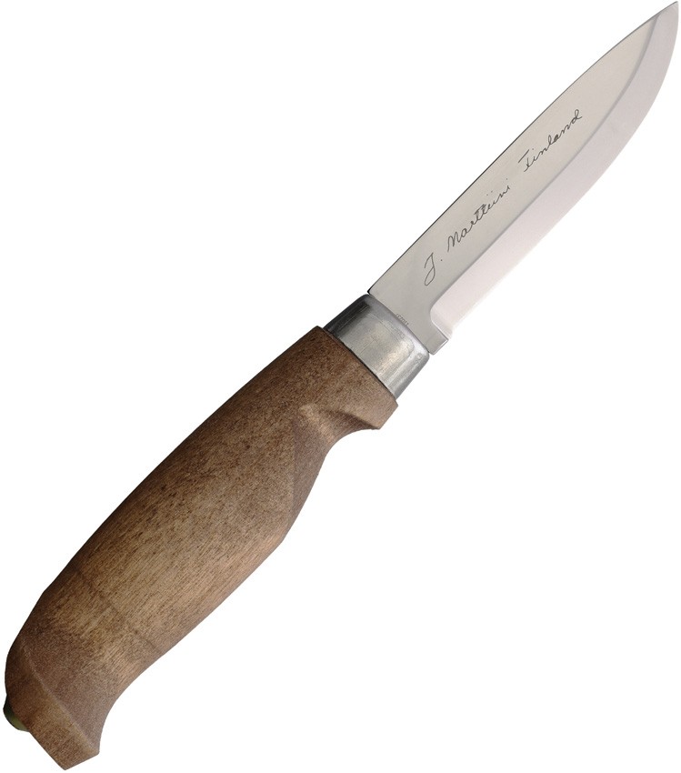Marttiini Lumberjack Stained Birch Wood Stainless Fixed Blade Knife 127025