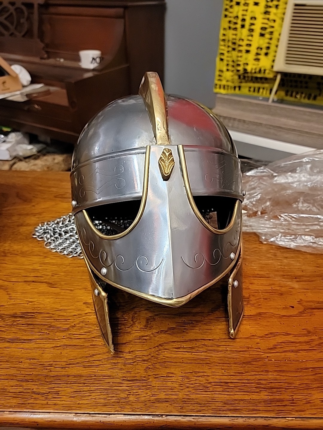 Medieval Viking Helmet with Chainmail – Crusader Helmet Warrior Armor 18g ar