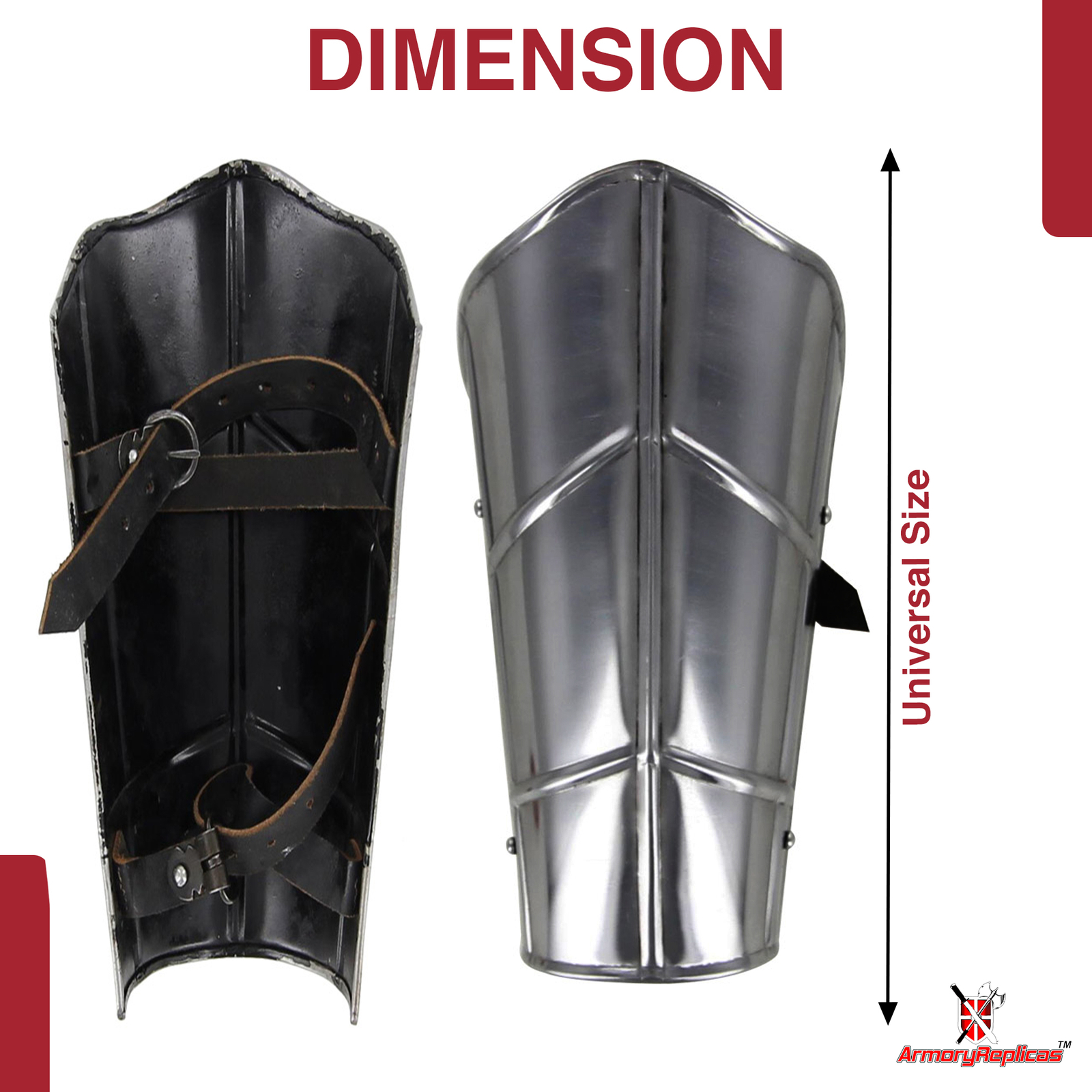 Medieval Bracers 18G Steel Vambrace Set | Siege Warfare Arm Armor for LARP SCA