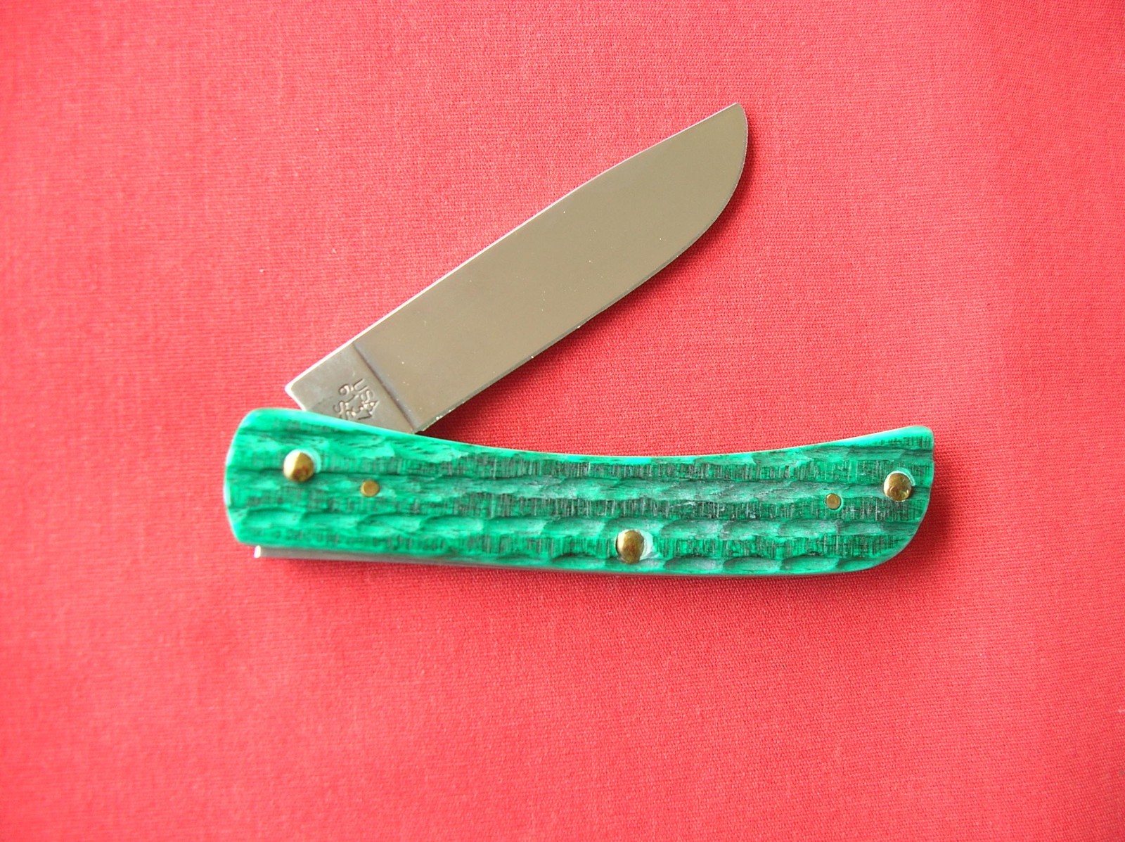 CASE XX SODBUSTER JR. JADE KINFOLK JIG BONE HANDLES 2022 KNIFE 1