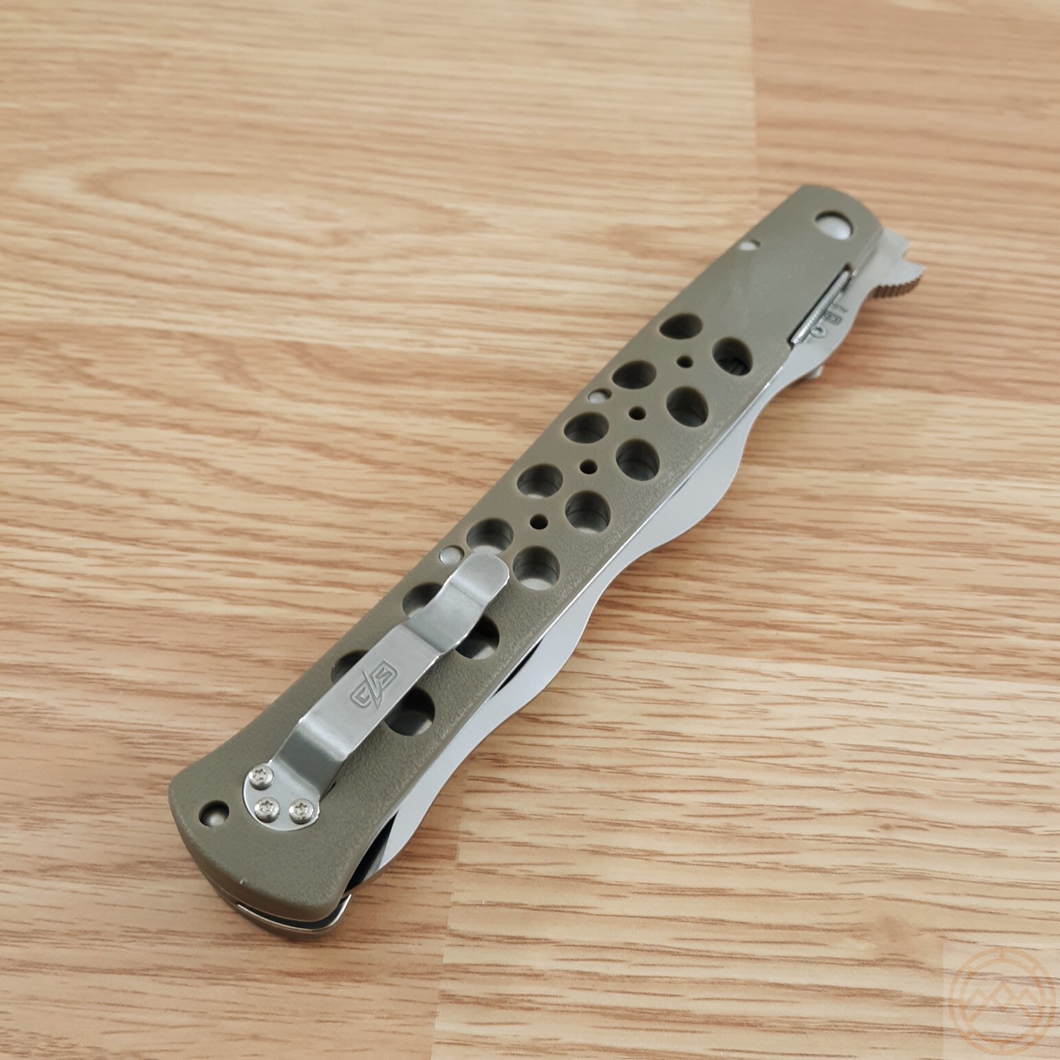 Cold Steel Ti-Lite Liner Folding Knife 6″ AUS-10A Steel Blade Green Zy-Ex Handle