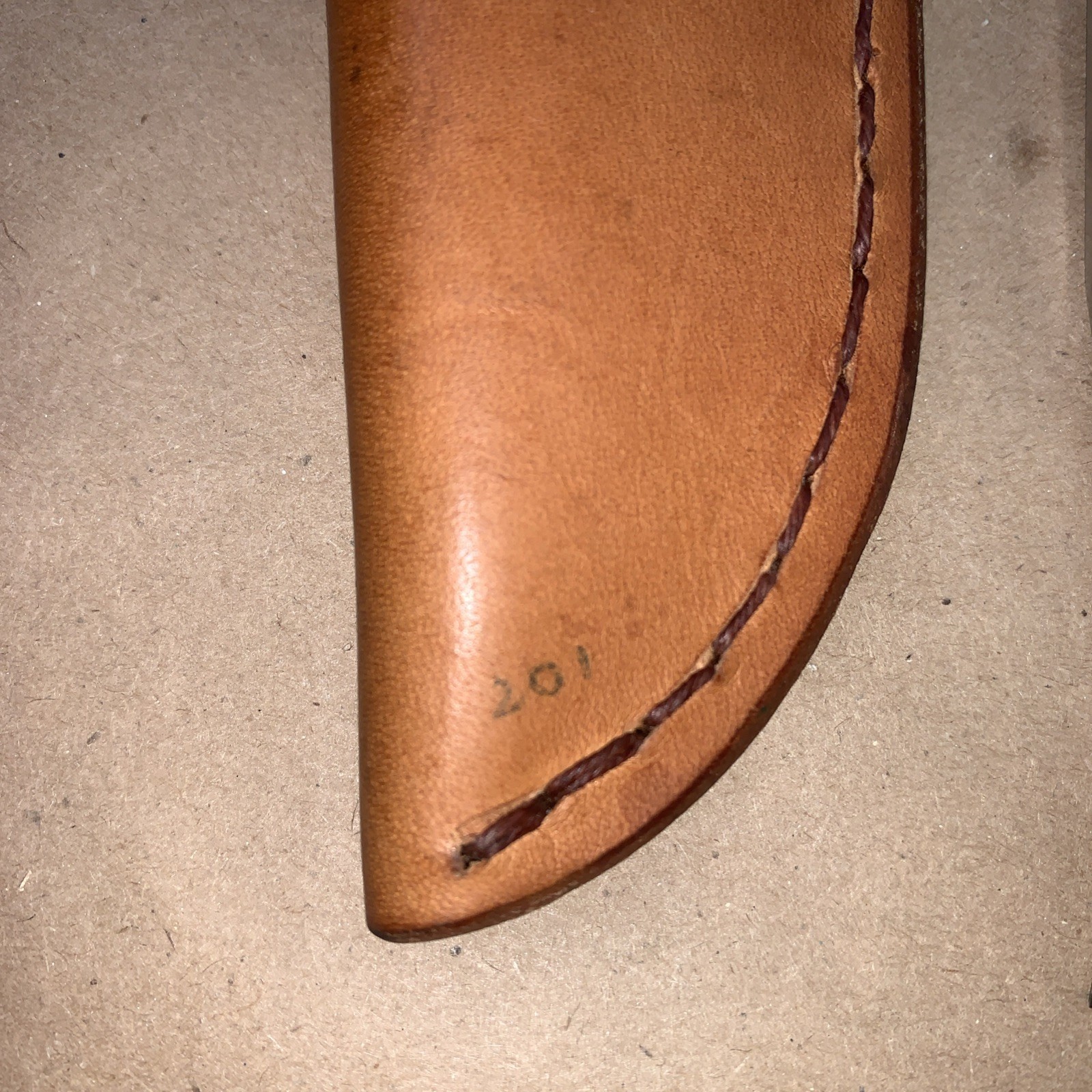 1983 Anza Trailing Point Swedge Knife 201 Original Sheath BROKEN SNAP Hand Made