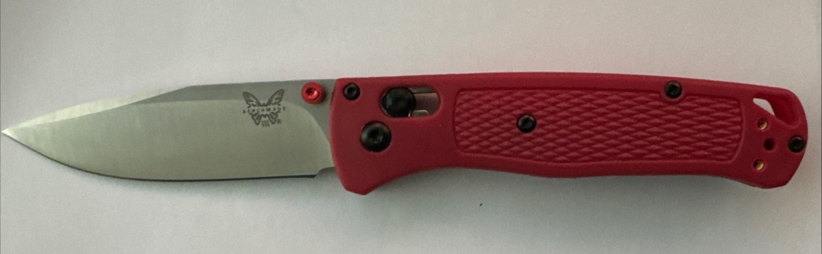 Benchmade 535-Custom Bugout Knife Red Grivory Handle S30V Folding Knife