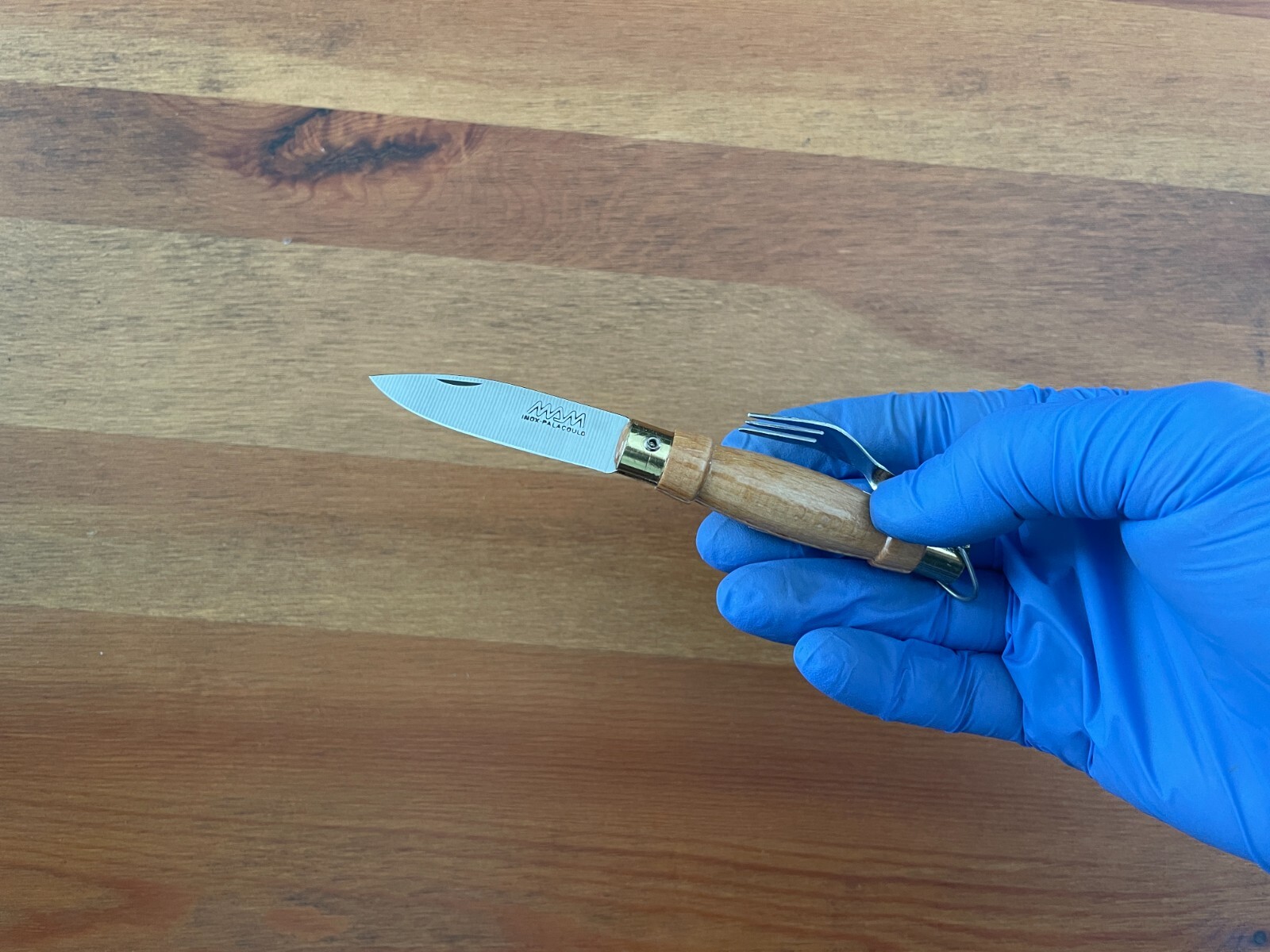 2.16″ Portuguese Navaja MAM with Fork Inox-Palacoulo Wood Handle – USA Seller