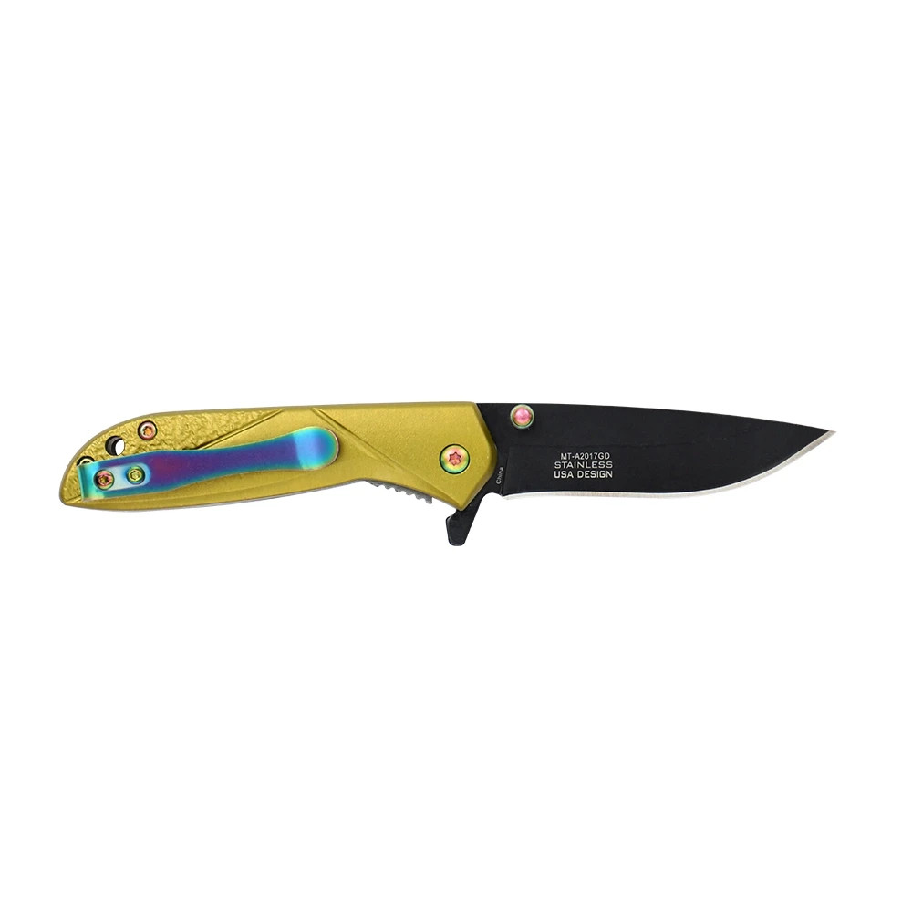 MTech Spring Assisted Knife w/Anodized Aluminum Handle and Pocket Clip