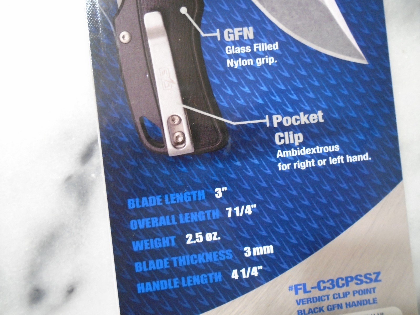 Cold Steel Verdict Clip Point Pocket Knife TRI-AD Lock 4116 Steel Folder C3CPSSZ