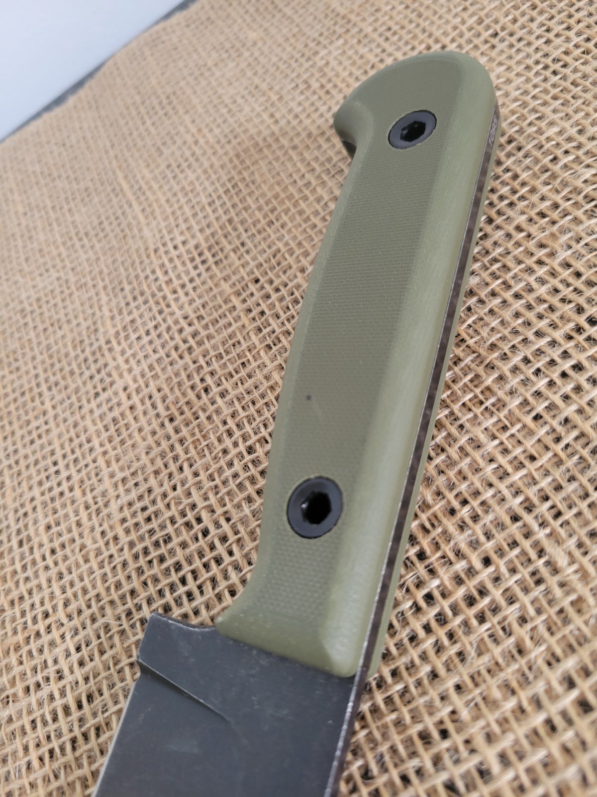 Station IX The Partisan Fixed Knife 8″ 1095HC Steel Blade Green Micarta Handle