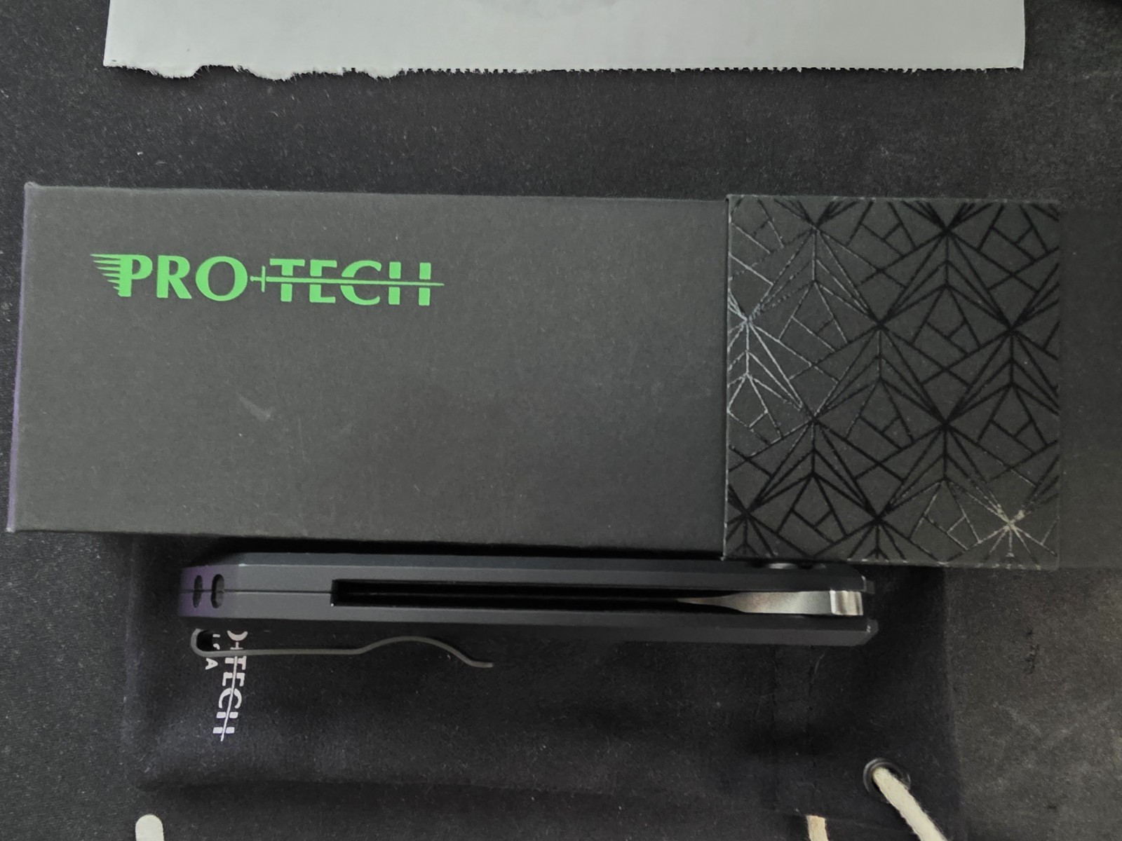 ProTech Mordax MX101 Black Handles, MagnaCut Blade Smooth Aluminum