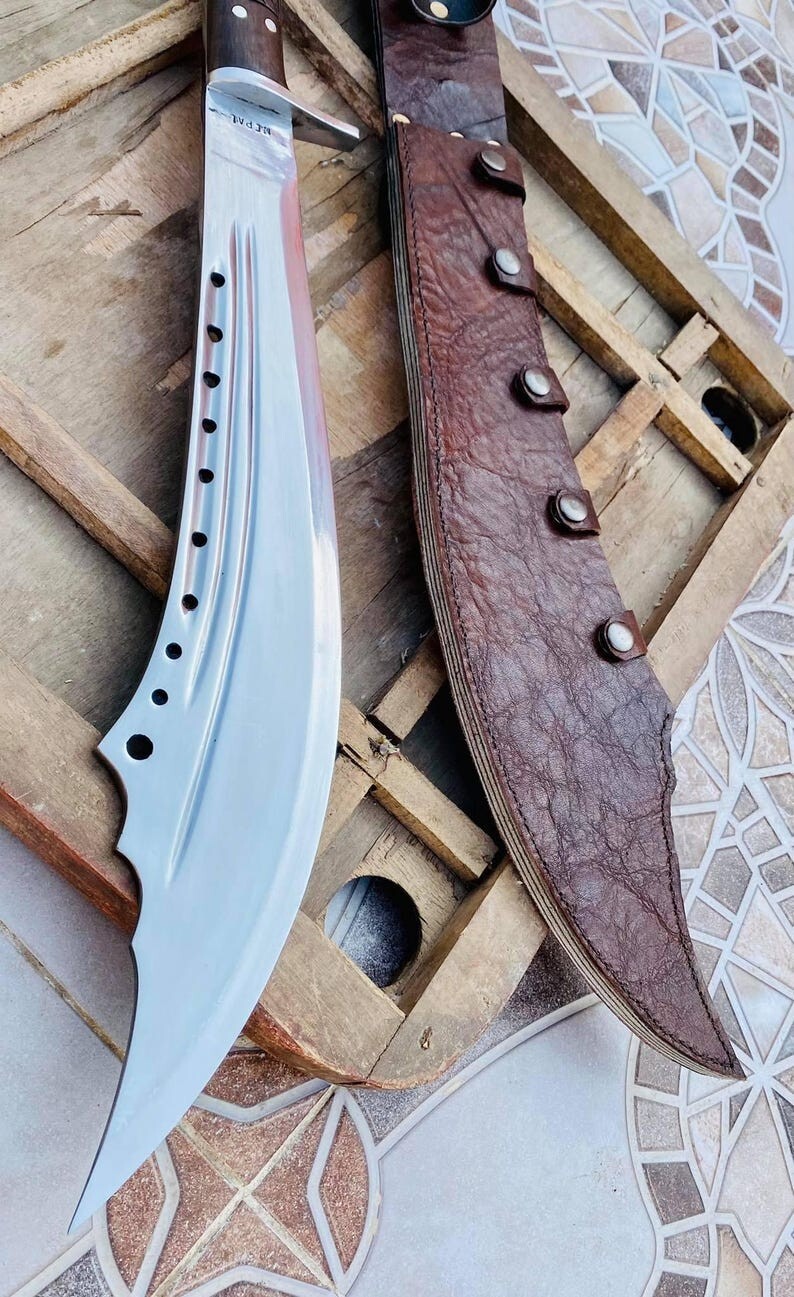 Custom Handmade Carbon Steel Blade Tactical Machete Sword| Hunting Sword Camping