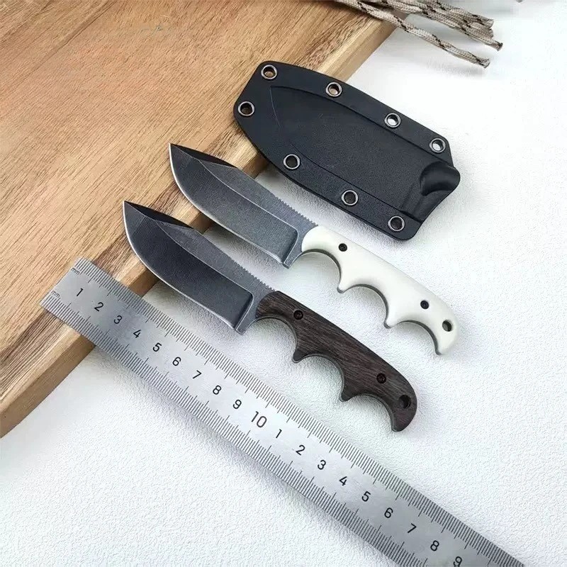Stainless Steel Full Tang Tactical Fixed Blade Knife EDC Pocket Knife + Sheath
