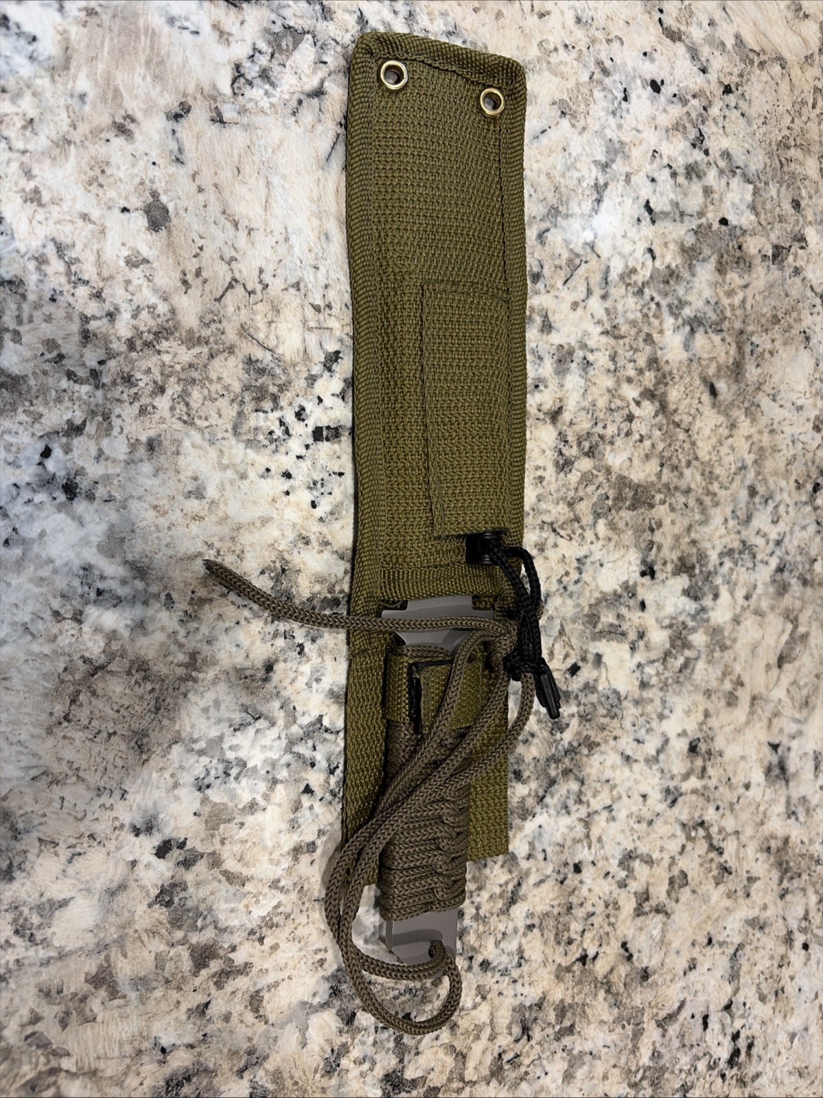 Arcane Tactical Survival Knife Green Sheath And Paracord Handle Flint China