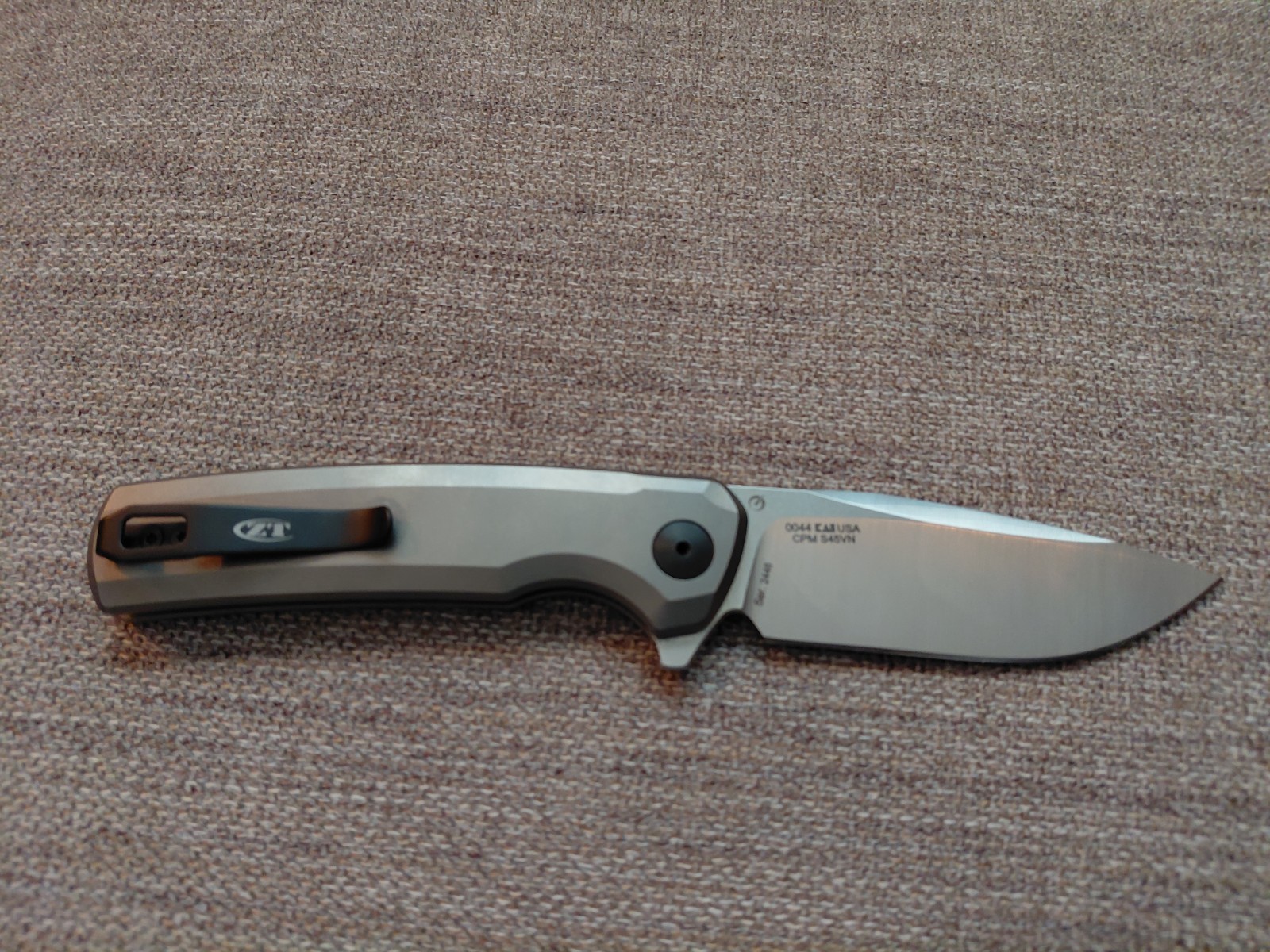 Zero Tolerance 0044 CPM S45VN Titanium Button Lock Manual Drop Point Knife