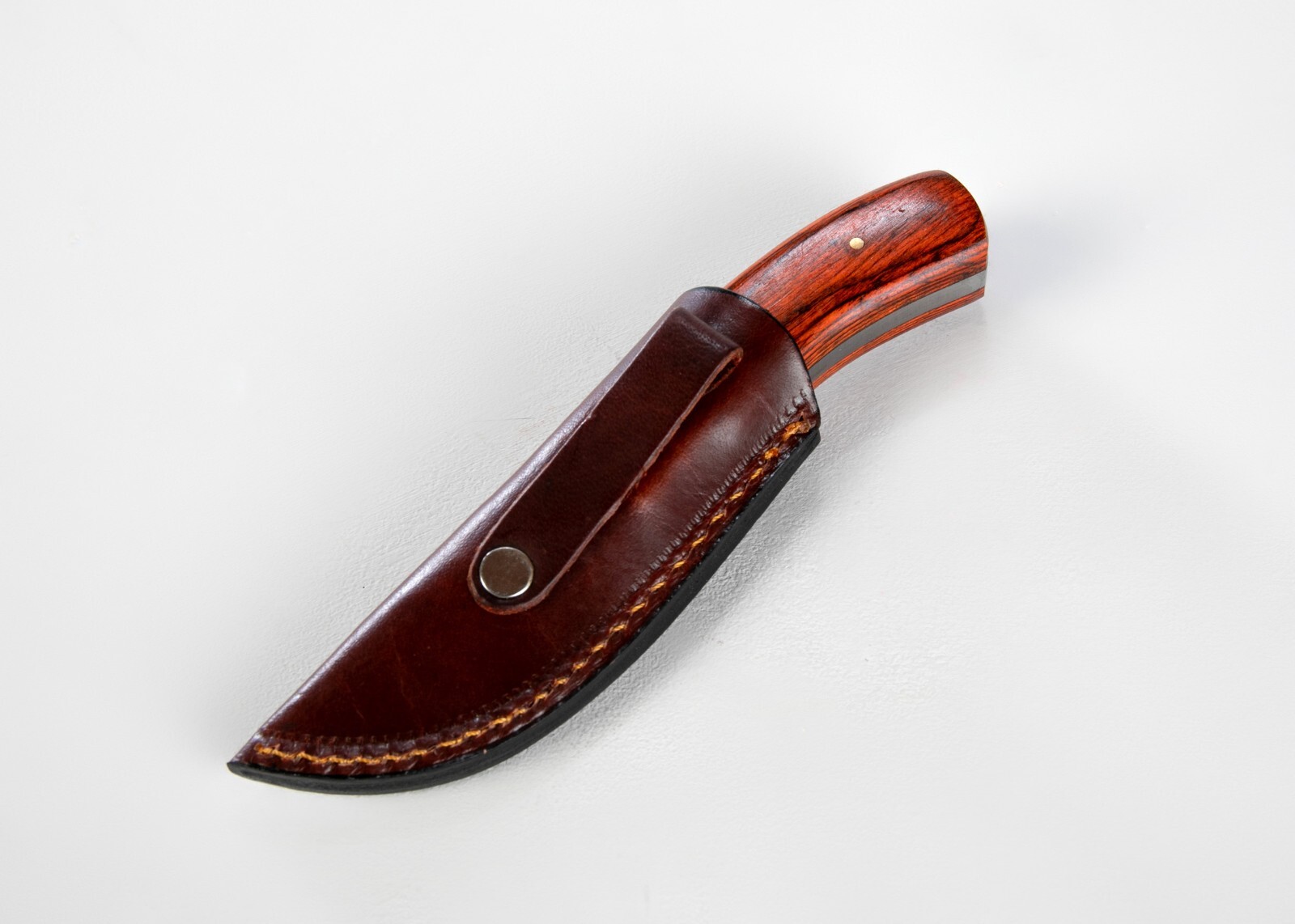 Sawmill Compact 5.5″ Skinner, Hardwood Handle, Leather Sheath – Rugged, Sharp!