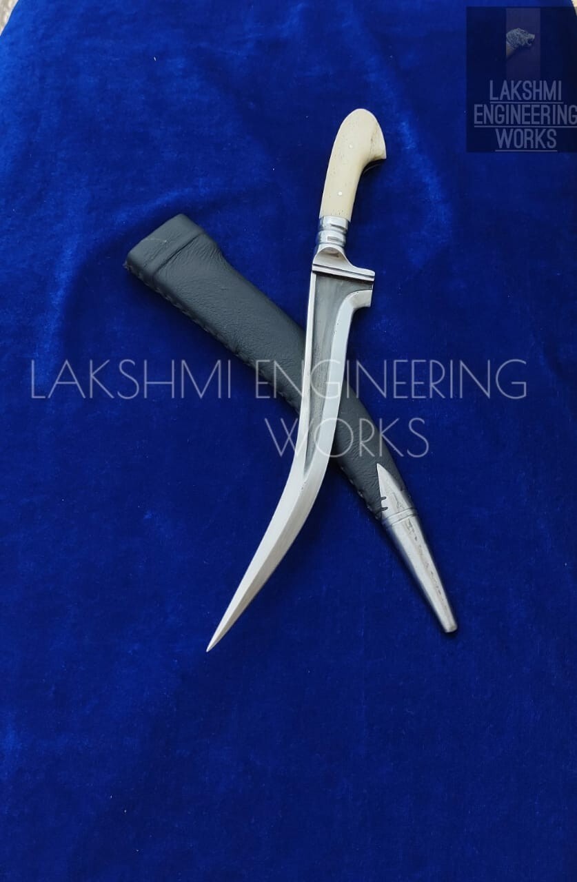12 inch ,taksali pechkabaj- sikh daggers- blunt metal dagger with BONE handle