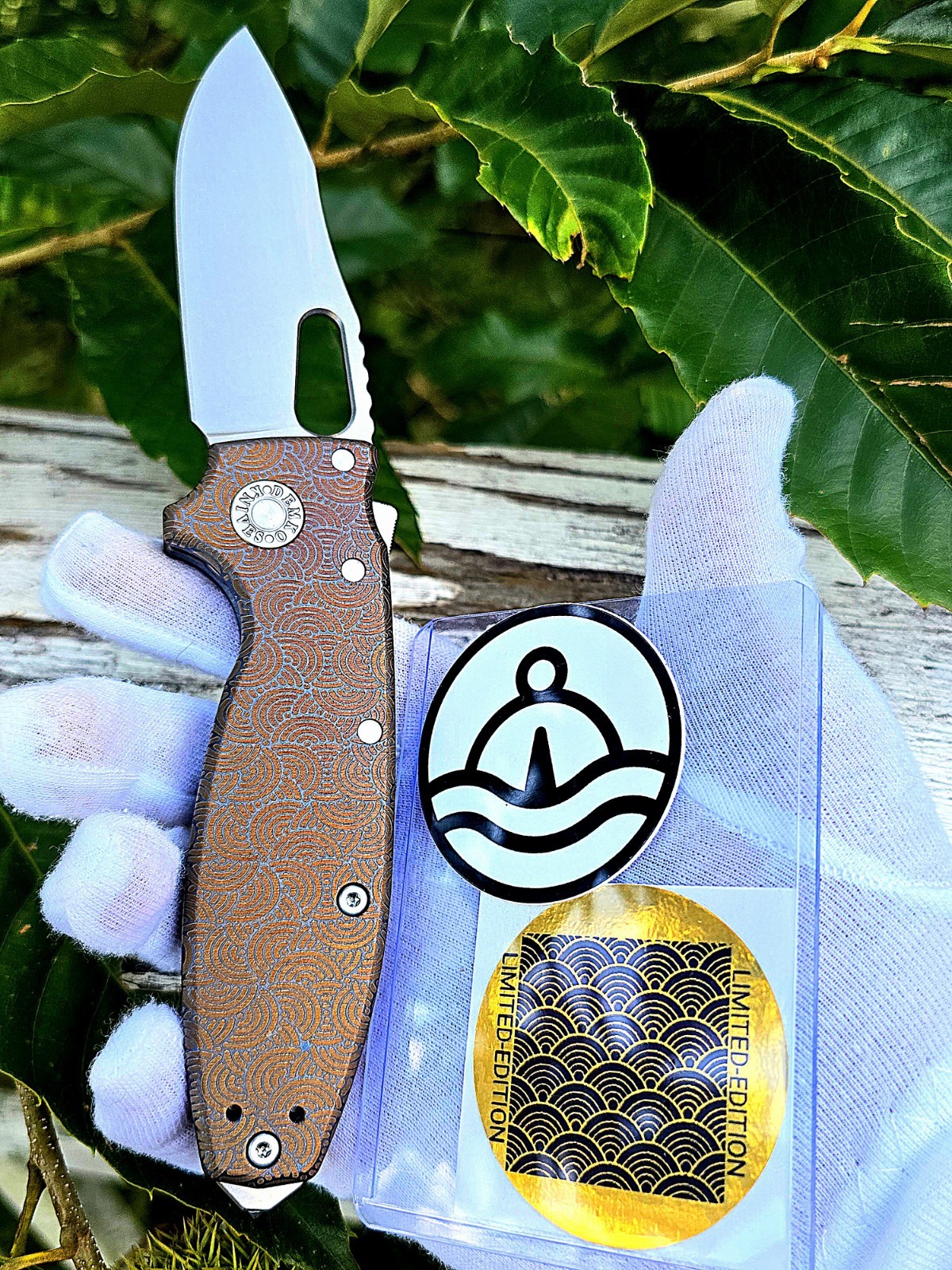 🌟RARE DEMKOxURBAN EXCLUSIVE! BLUE TITANIUM/BRONZE SEIGAIHA SHARK-A-TAC MAGNACUT