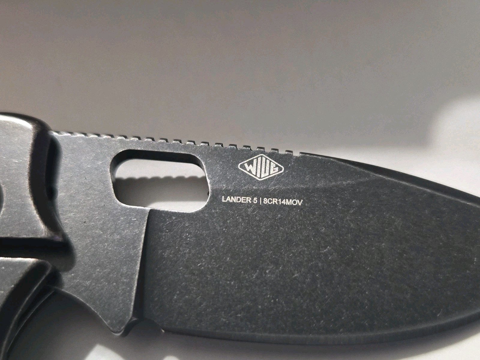 Knafs Lander 5 Black Stone Wash 8CR14MOV Frame Lock Knif.. NEW!!