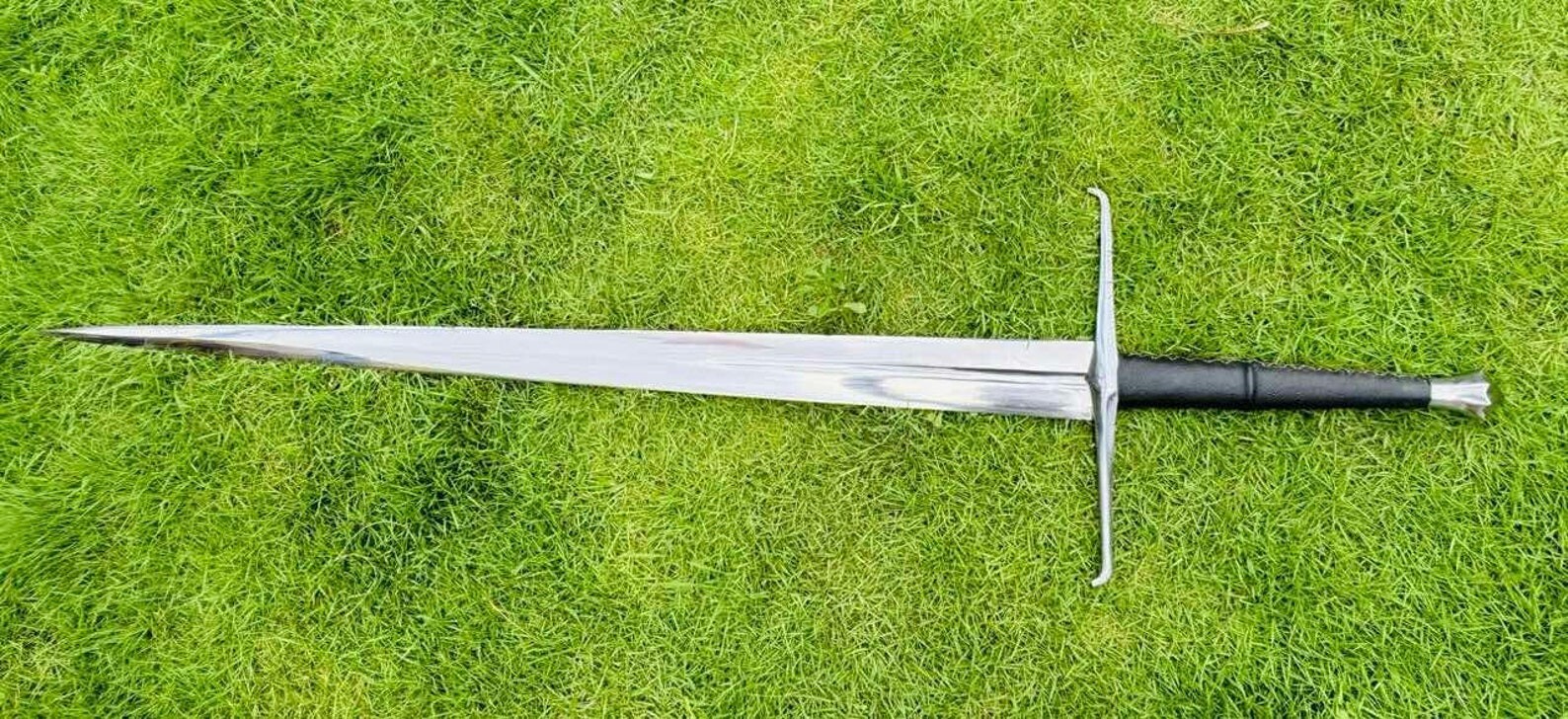 Hand Forged High Carbon Steel Sword Sharp Battle Ready Two Handed Long Sword