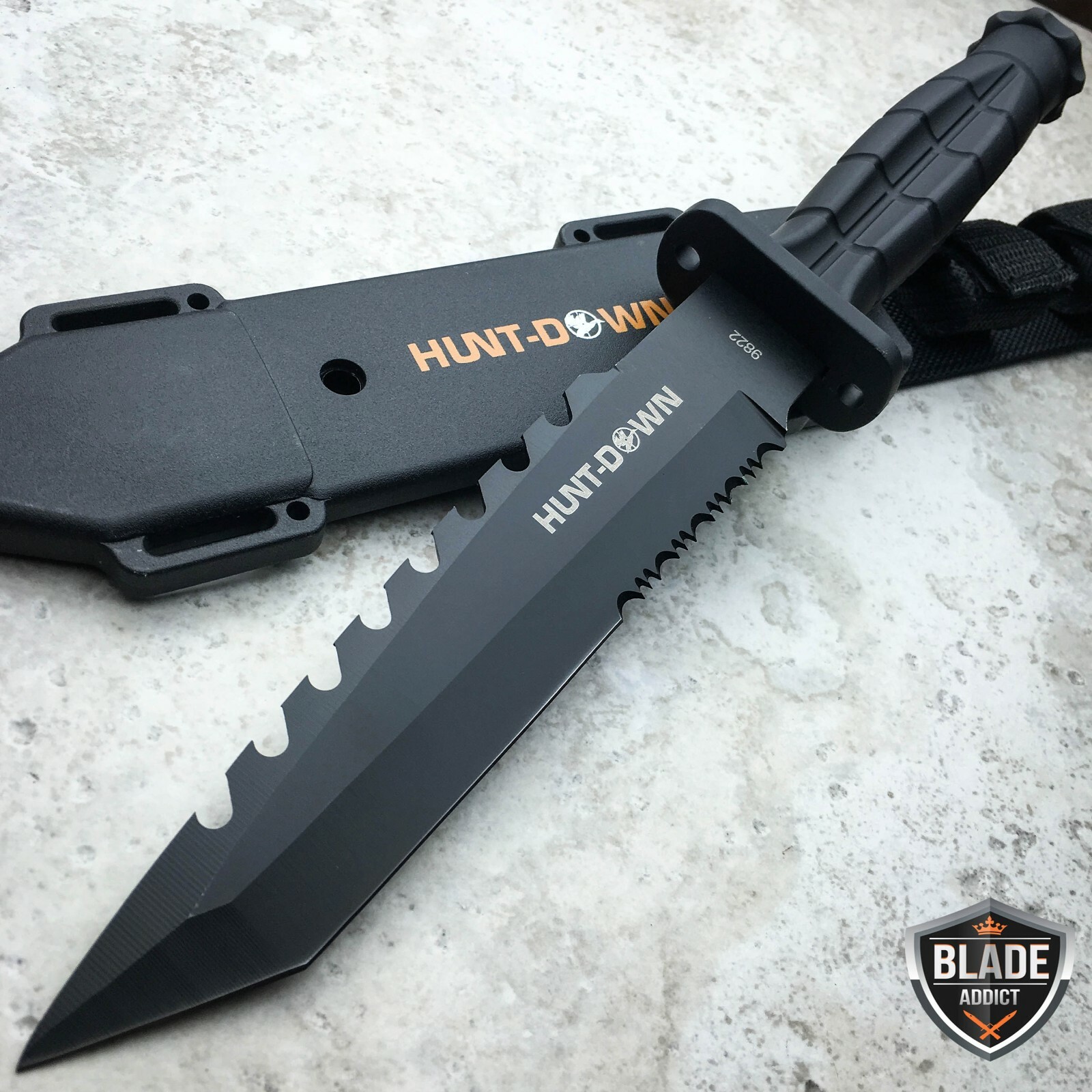 12″ Tactical Hunting FIxed Blade Bowie Survival Military Knife Dagger w/ Sheath