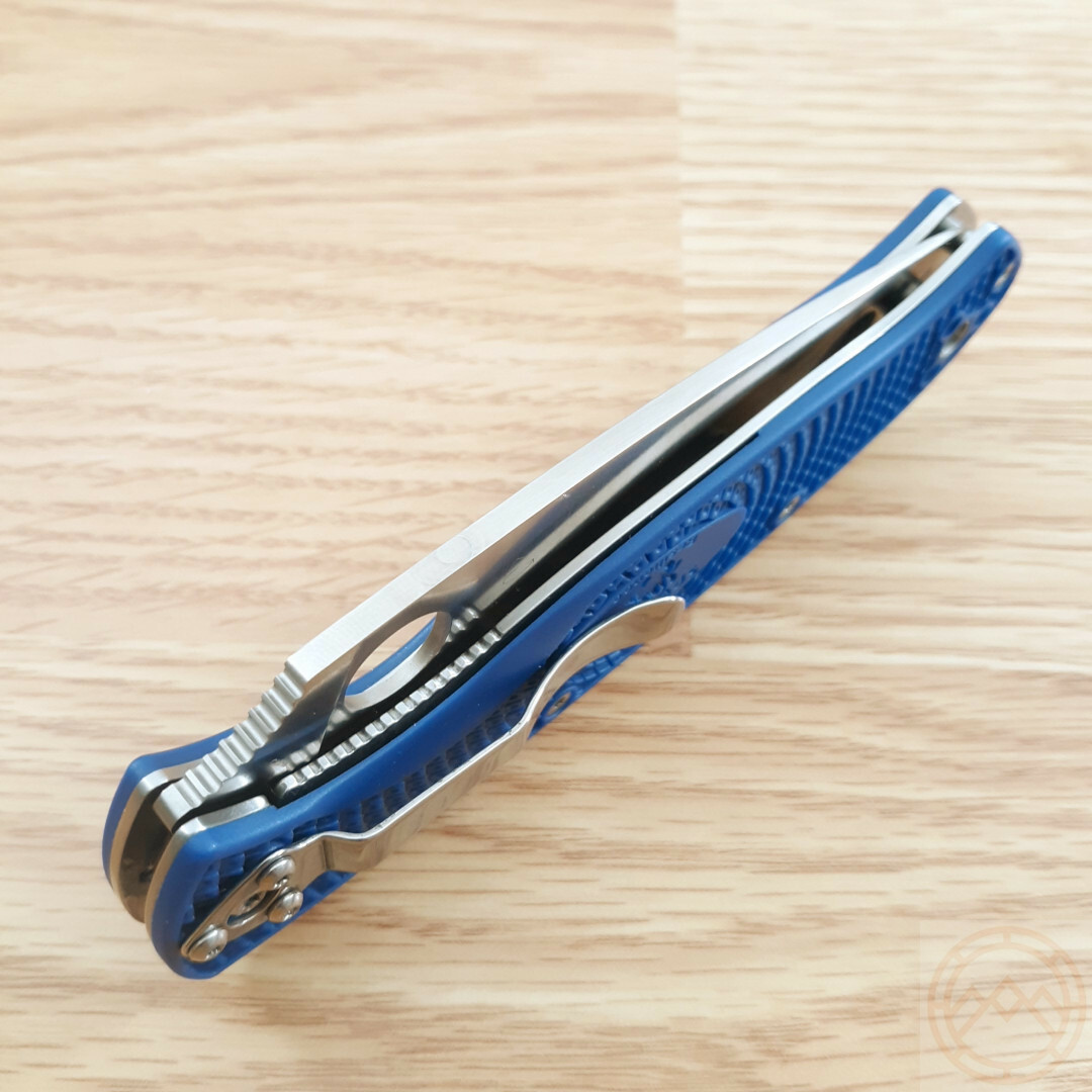 Spyderco Resilience Folding Knife 4.20″ CPM S35VN Steel Blade Blue FRN Handle