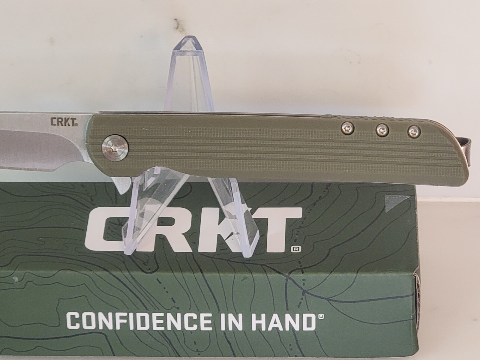 CRKT LCK 3810 Green Handles Folding Pocket Knife Lerch Design USA NEW IN BOX
