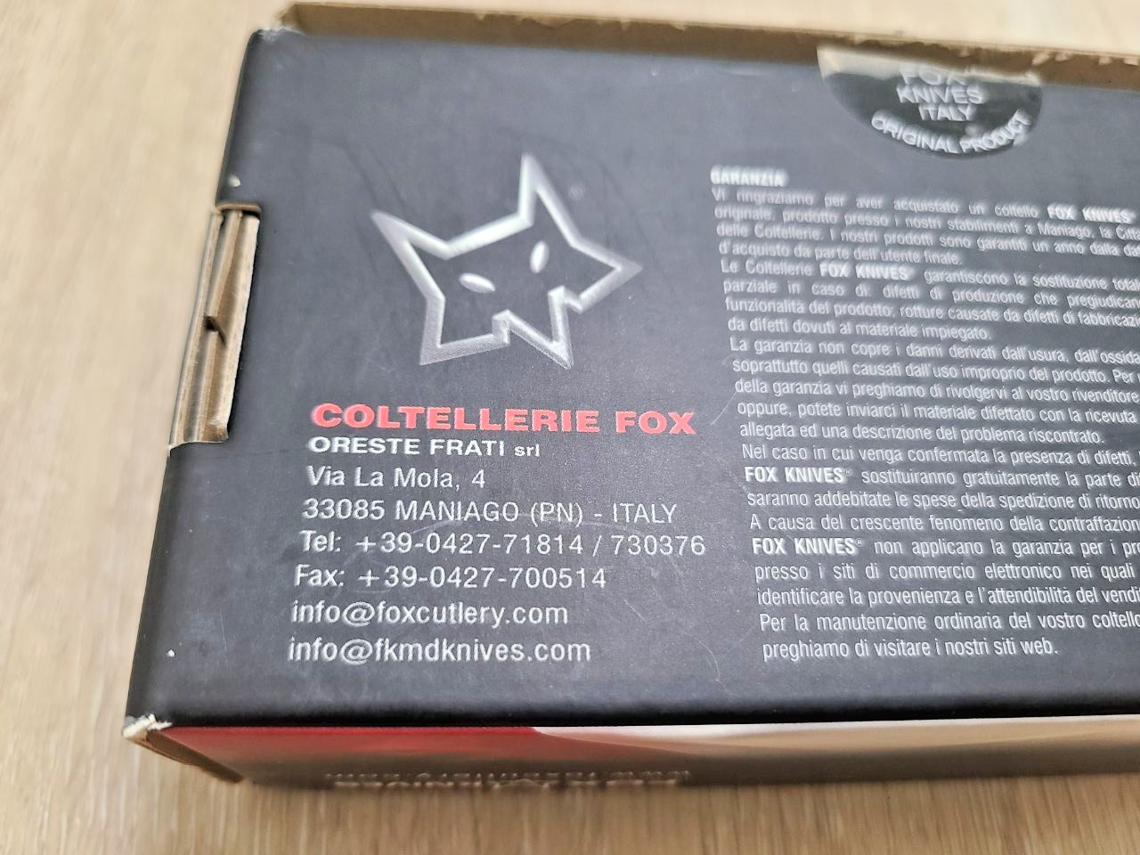 Fox Knives FX-599TICS Carbon Fiber/Titanium Black Made In Italy Karambit