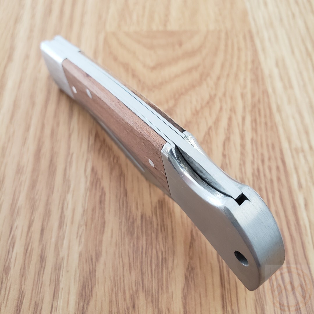 Rite Edge Lockback Folding Knife 3.25″ Stainless Steel Clip Blade Wood Handle