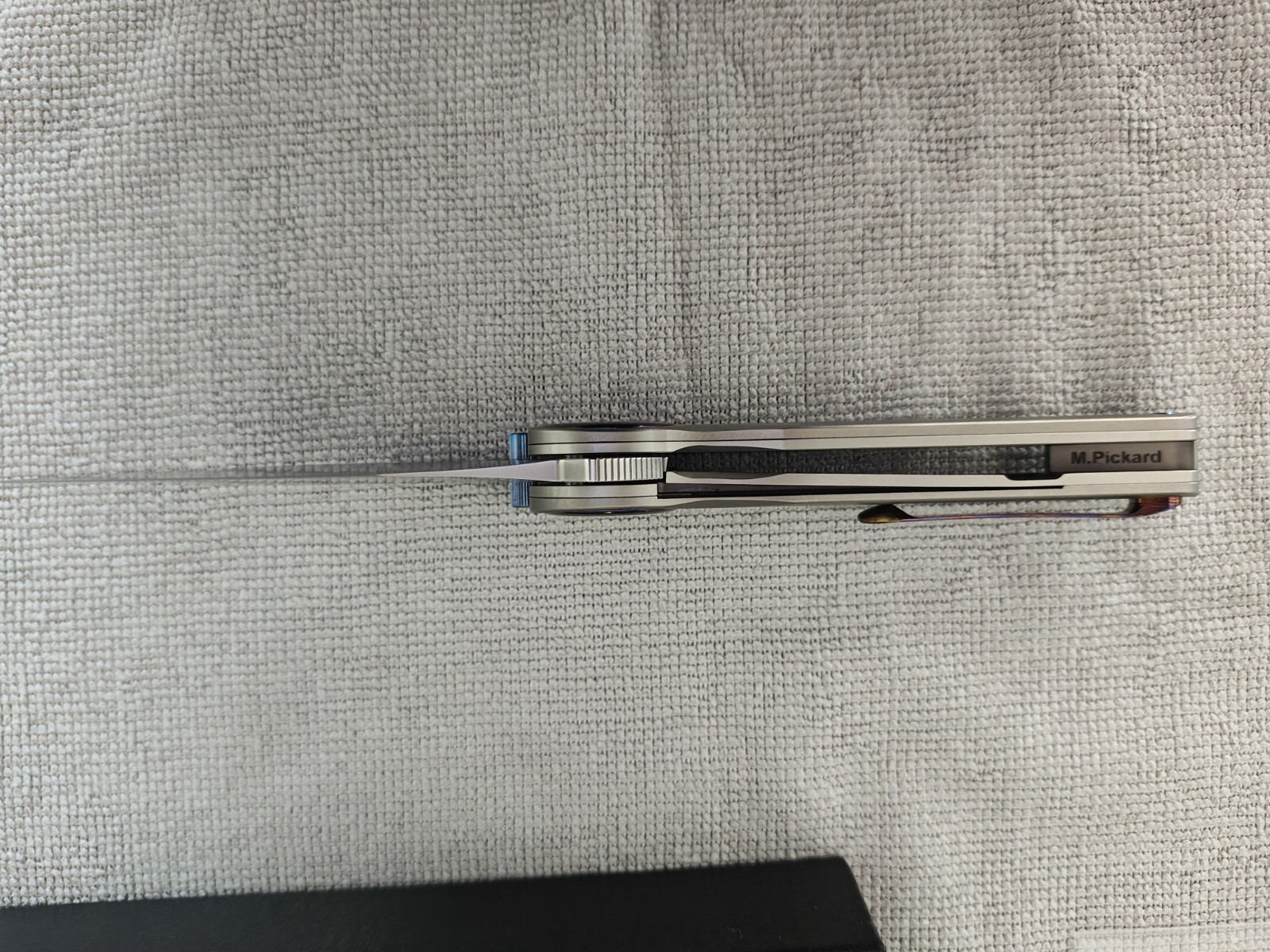 Ketuo Happy Hour M390 Titanium Pocket Knife with Mokuti Inlay